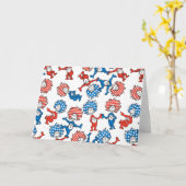 Dr. Seuss | Ding één ding twee US vlag patroon Kaart (Gele Bloem)