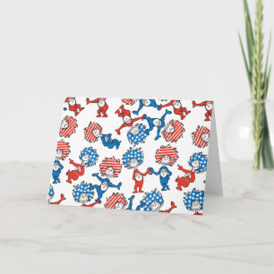 Dr. Seuss   Ding één ding twee US vlag patroon Kaart