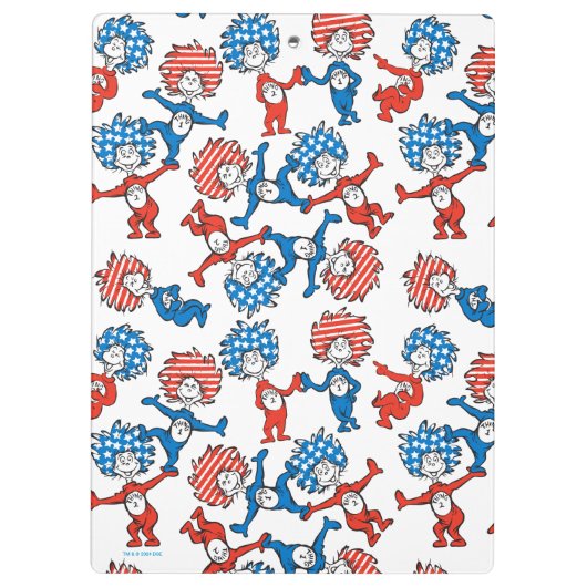 Dr. Seuss | Ding één ding twee US vlag patroon Klembord (Achterkant)