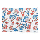 Dr. Seuss | Ding één ding twee US vlag patroon Kussensloop (Achterkant-Links)