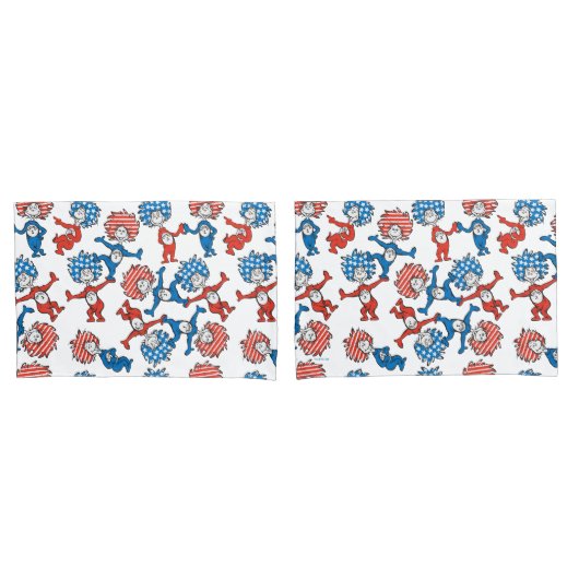 Dr. Seuss | Ding één ding twee US vlag patroon Kussensloop (Voorkant-Set)