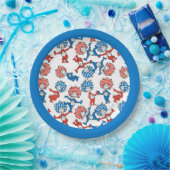 Dr. Seuss | Ding één ding twee US vlag patroon Papieren Bordje (Feest)