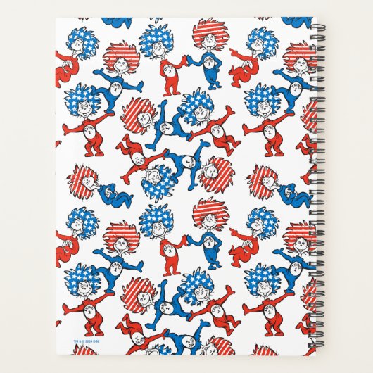 Dr. Seuss | Ding één ding twee US vlag patroon Planner (Achterkant)