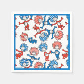 Dr. Seuss | Ding één ding twee US vlag patroon Servet (Voorkant)