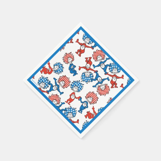 Dr. Seuss | Ding één ding twee US vlag patroon Servet (Hoek)