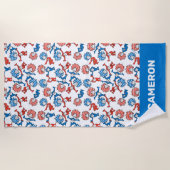 Dr. Seuss | Ding één ding twee US vlag patroon Strandlaken (Voorkant)