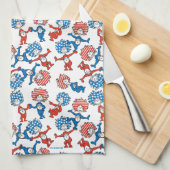 Dr. Seuss | Ding één ding twee US vlag patroon Theedoek (Quarter Fold)