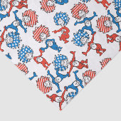 Dr. Seuss | Ding één ding twee US vlag patroon Tissuepapier (Detail)