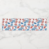 Dr. Seuss | Ding één ding twee US vlag patroon Waterfles Etiket (Enkel label)