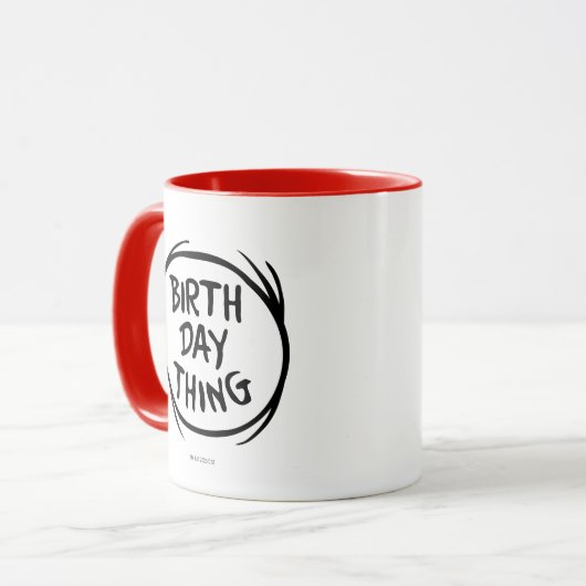 Dr. Seuss ding één ding twee - verjaardag ding Mok (Voorkant links)