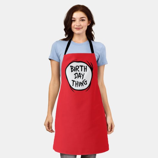 Dr. Seuss ding één ding twee - verjaardag ding Schort (Gedragen)