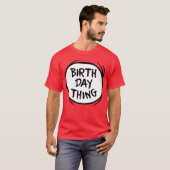 Dr. Seuss ding één ding twee - verjaardag ding T-shirt (Voorkant volledig)