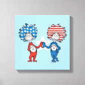 Dr. Seuss | Ding One Thing Two Patriotic Graphic Canvas Afdruk (Voorkant)