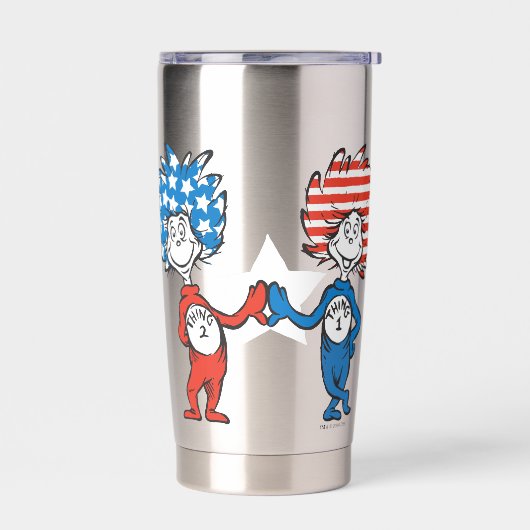 Dr. Seuss | Ding One Thing Two Patriotic Graphic Geïsoleerde Drinkbeker (Links)