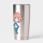 Dr. Seuss | Ding One Thing Two Patriotic Graphic Geïsoleerde Drinkbeker (Achterkant)