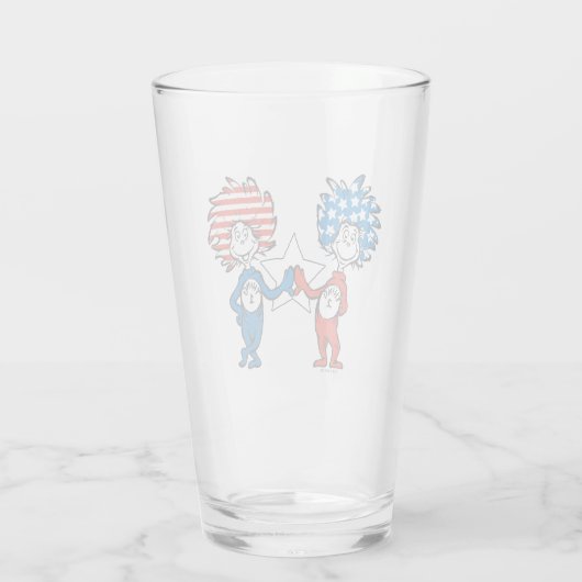 Dr. Seuss | Ding One Thing Two Patriotic Graphic Glas (Achterkant)