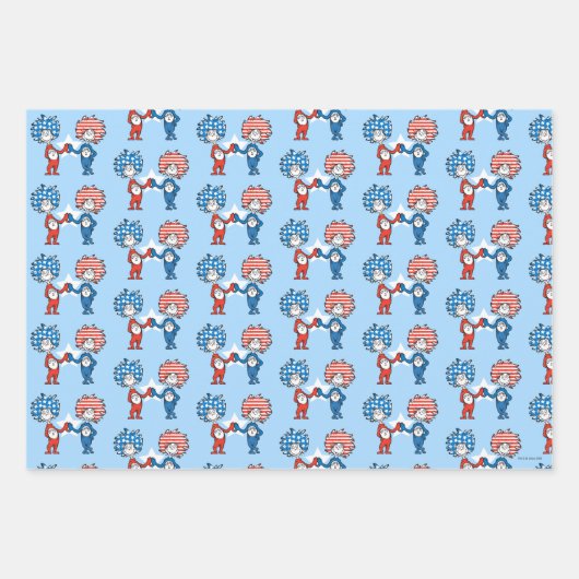 Dr. Seuss | Ding One Thing Two Patriotic Graphic Inpakpapier Vel (Voorkant)