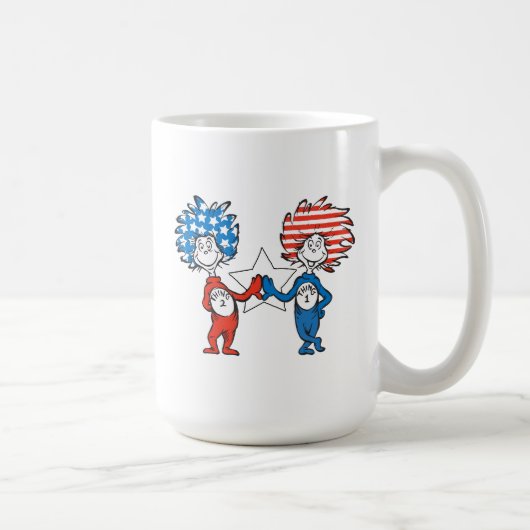Dr. Seuss | Ding One Thing Two Patriotic Graphic Koffiemok (Rechts)
