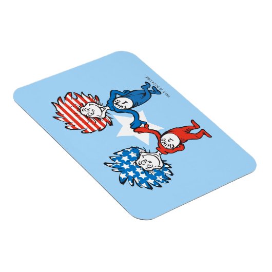 Dr. Seuss | Ding One Thing Two Patriotic Graphic Magneet (Rechterzijde)