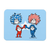 Dr. Seuss | Ding One Thing Two Patriotic Graphic Magneet (Horizontaal)
