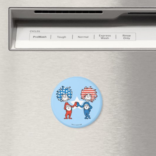 Dr. Seuss | Ding One Thing Two Patriotic Graphic Magneet (Insitu (Vaatwasser))