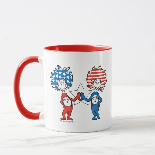 Dr. Seuss | Ding One Thing Two Patriotic Graphic Mok (Links)