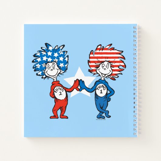 Dr. Seuss | Ding One Thing Two Patriotic Graphic Notitieboek (Achterkant)