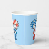 Dr. Seuss | Ding One Thing Two Patriotic Graphic Papieren Bekers (Rechts)