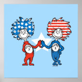Dr. Seuss | Ding One Thing Two Patriotic Graphic Poster (Voorkant)
