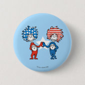 Dr. Seuss | Ding One Thing Two Patriotic Graphic Ronde Button 5,7 Cm (Voorkant)