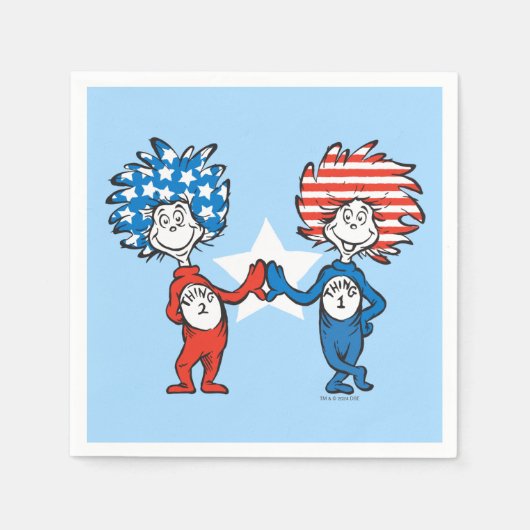 Dr. Seuss | Ding One Thing Two Patriotic Graphic Servet (Voorkant)
