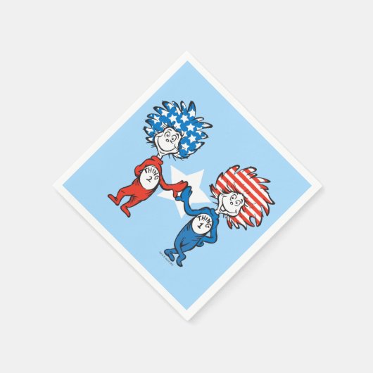 Dr. Seuss | Ding One Thing Two Patriotic Graphic Servet (Hoek)