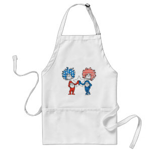 Dr. Seuss Ding One Thing Two Patriotic Graphic Standaard Schort