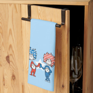 Dr. Seuss   Ding One Thing Two Patriotic Graphic Theedoek