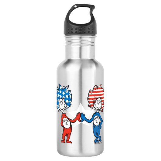 Dr. Seuss | Ding One Thing Two Patriotic Graphic Waterfles (Voorkant)