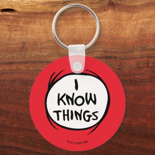 Dr. Seuss | Dingen 1 Dingen 2 - Ik ken Dingen Sleutelhanger (Achterkant)