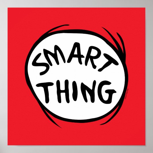 Dr. Seuss | Dingen 1 Dingen 2 - Smart Thing Poster (Voorkant)