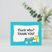 Dr. Seuss | Eén vis - Bedankt voor de babyborrel v Briefkaart (Staand voorkant)