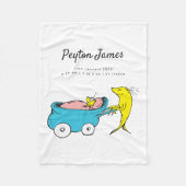 Dr. Seuss | Eén Vis Geboorte Stats Fleece (Voorkant)