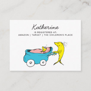 Dr. Seuss   Een Vis - Jongen Baby shower Register Informatiekaartje