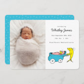 Dr. Seuss | Een vis - jongen geboorte aankondiging (Voorkant / Achterkant)