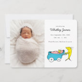 Dr. Seuss | Een vis - jongen geboorte aankondiging (Voorkant)