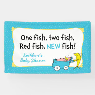 Dr. Seuss Eén Vis - Jongens Baby Shower Spandoek