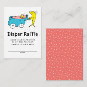 Dr. Seuss | Een Vis - Meisje Baby Luier Raffle Informatiekaartje (Voorkant / Achterkant)