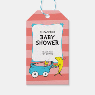 Dr. Seuss   Eén Vis - Meisje Baby Shower Cadeaulabel