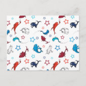 Dr. Seuss | één vis twee vis ster patroon Briefkaart (Voorkant)