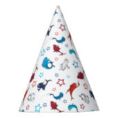 Dr. Seuss | één vis twee vis ster patroon Feesthoedjes (Voorkant)