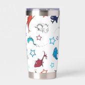 Dr. Seuss | één vis twee vis ster patroon Geïsoleerde Drinkbeker (Voorkant)