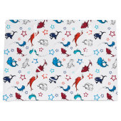 Dr. Seuss | één vis twee vis ster patroon Groot Cadeauzakje (Voorkant)