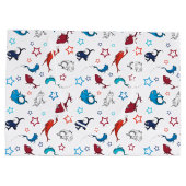 Dr. Seuss | één vis twee vis ster patroon Groot Cadeauzakje (Achterkant)